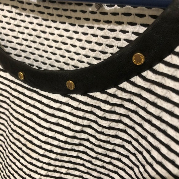 Calvin Klein Black and White Stripe Blouse - Picture 4 of 9